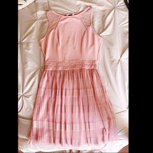Blush pink dress with designs